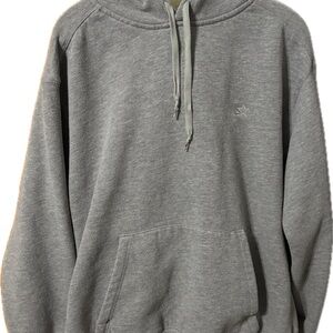 Vintage 90s Starter Mens Size XL Faded Blank Hoodie Sweatshirt Heather Gray